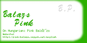 balazs pink business card